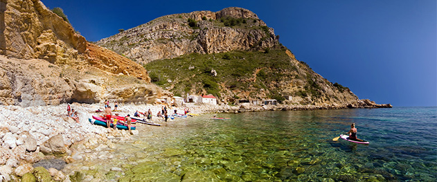 Abahana Villas - Excursión de paddlesurf a la cala del Lleveig. Abahana Villas - Excursión de paddlesurf a la cala del Lleveig.