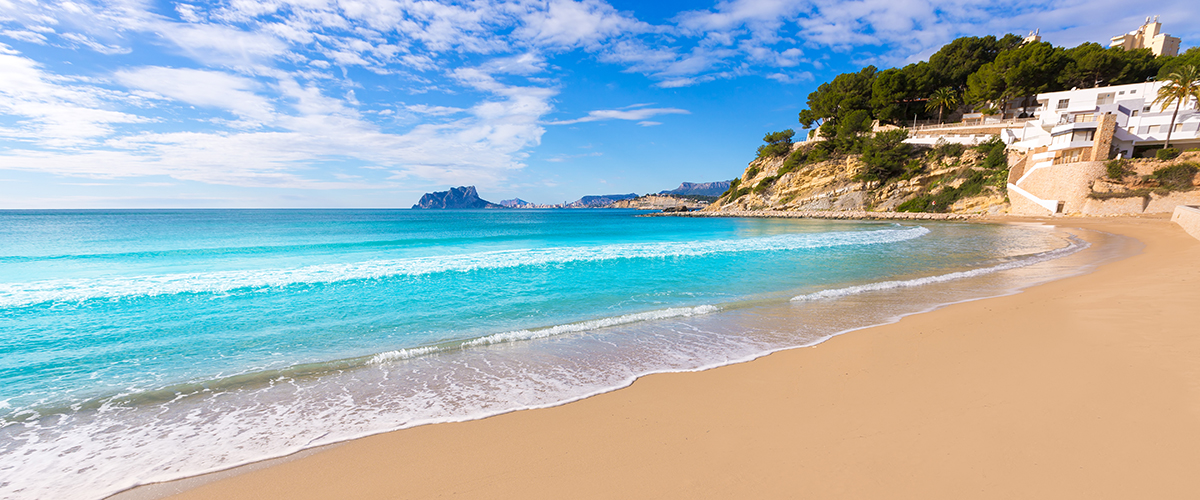 Abahana Villas - Peñón de Ifach de Calpe vom Strand von El Portet in Moraira. Abahana Villas - Peñón de Ifach de Calpe vom Strand von El Portet in Moraira.