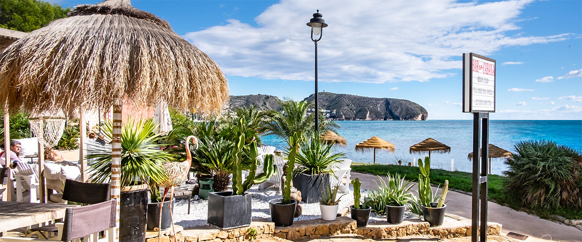 Meerblick von der Bar la Cabana in Moraira