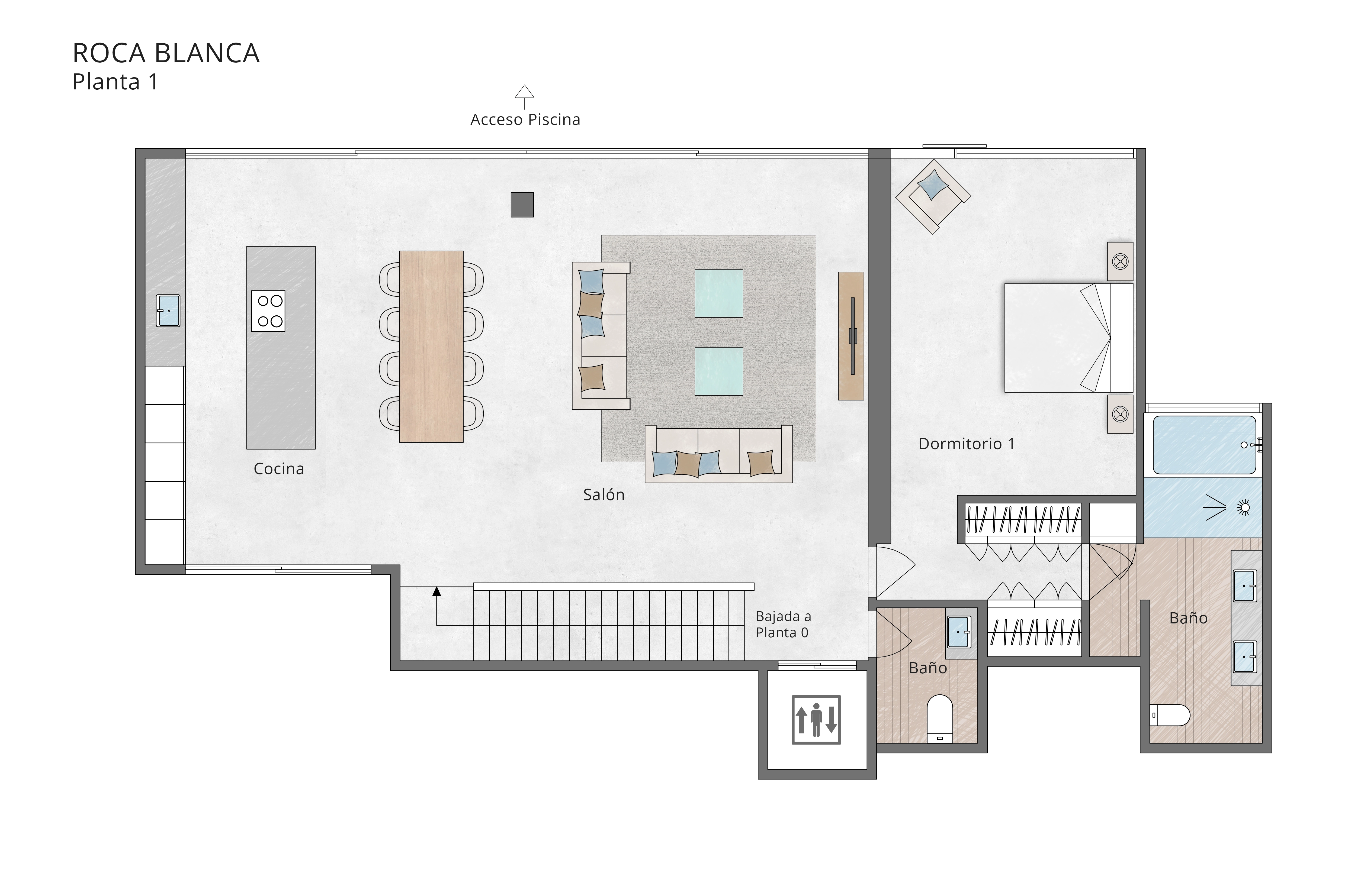 Fußboden Roca Blanca Planta 01